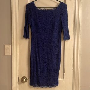 Blue lace dress